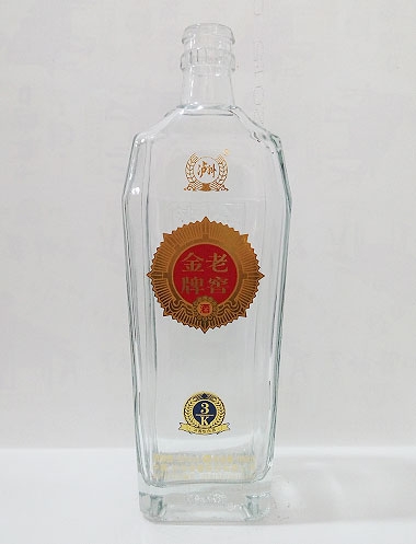 海南老窖金牌高白玻璃酒瓶